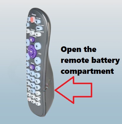 open the battery compartment