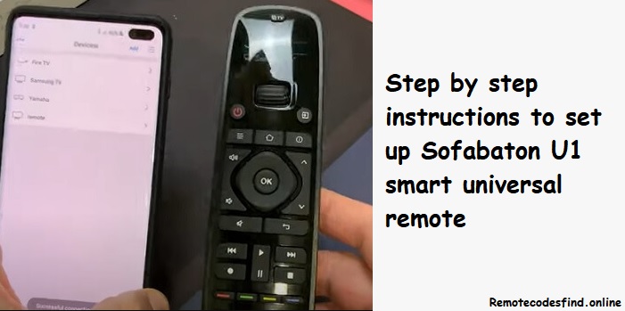 set up sofabaton u1 universal remote