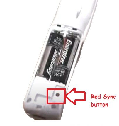 red syncing button